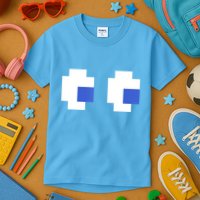 Retro Arcade Game Ghost Eyes 80s Halloween Group Costume Kids T-Shirt