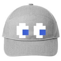 Retro Arcade Game Ghost Eyes 80s Halloween Group Costume 7-Panel Snapback Hat