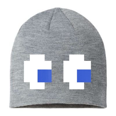 Retro Arcade Game Ghost Eyes 80s Halloween Group Costume Sustainable Beanie