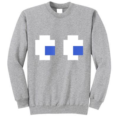 Retro Arcade Game Ghost Eyes 80s Halloween Group Costume Tall Sweatshirt