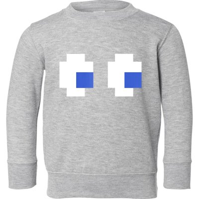 Retro Arcade Game Ghost Eyes 80s Halloween Group Costume Toddler Sweatshirt