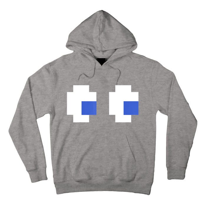 Retro Arcade Game Ghost Eyes 80s Halloween Group Costume Tall Hoodie
