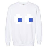 Retro Arcade Game Ghost Eyes 80s Halloween Group Costume Garment-Dyed Sweatshirt