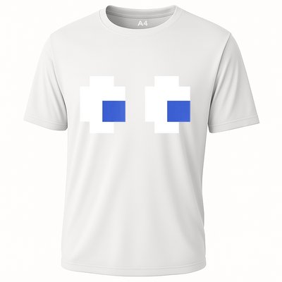 Retro Arcade Game Ghost Eyes 80s Halloween Group Costume Performance Shirt