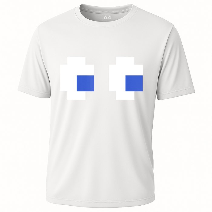 Retro Arcade Game Ghost Eyes 80s Halloween Group Costume Performance Shirt