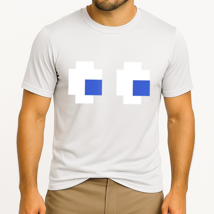 Retro Arcade Game Ghost Eyes 80s Halloween Group Costume Performance Shirt