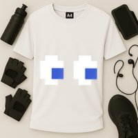 Retro Arcade Game Ghost Eyes 80s Halloween Group Costume Performance Shirt