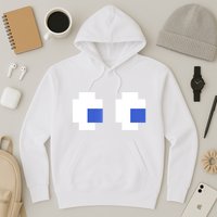 Retro Arcade Game Ghost Eyes 80s Halloween Group Costume Hoodie