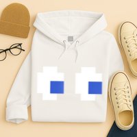 Retro Arcade Game Ghost Eyes 80s Halloween Group Costume Hoodie