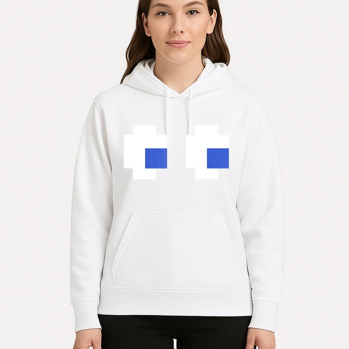 Retro Arcade Game Ghost Eyes 80s Halloween Group Costume Hoodie