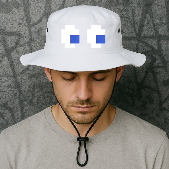 Retro Arcade Game Ghost Eyes 80s Halloween Group Costume Bucket Hat