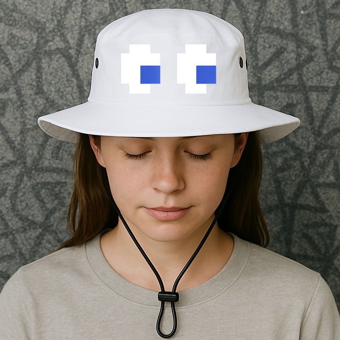 Retro Arcade Game Ghost Eyes 80s Halloween Group Costume Bucket Hat