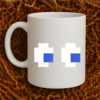 Retro Arcade Game Ghost Eyes 80s Halloween Group Costume Mug