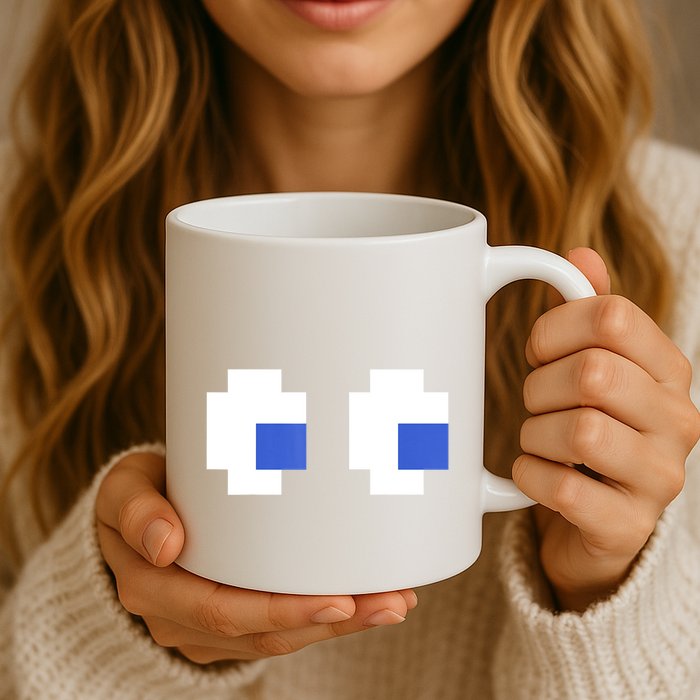 Retro Arcade Game Ghost Eyes 80s Halloween Group Costume Mug