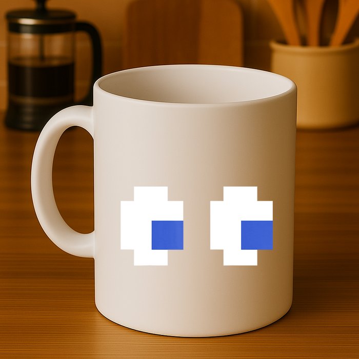 Retro Arcade Game Ghost Eyes 80s Halloween Group Costume Mug