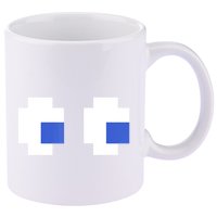 Retro Arcade Game Ghost Eyes 80s Halloween Group Costume 11oz C Handle Ceramic Mug