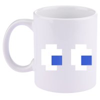 Retro Arcade Game Ghost Eyes 80s Halloween Group Costume 11oz C Handle Ceramic Mug