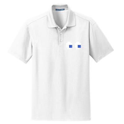 Retro Arcade Game Ghost Eyes 80s Halloween Group Costume Dry Zone Grid Polo
