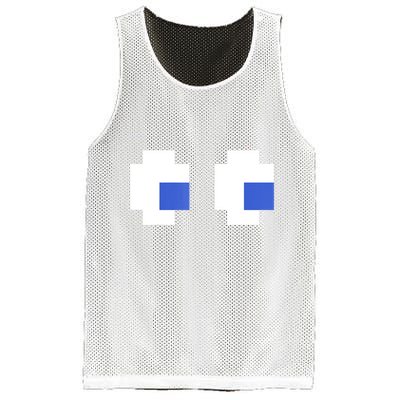 Retro Arcade Game Ghost Eyes 80s Halloween Group Costume Mesh Reversible Basketball Jersey Tank