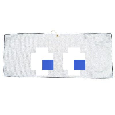 Retro Arcade Game Ghost Eyes 80s Halloween Group Costume Large Microfiber Waffle Golf Towel