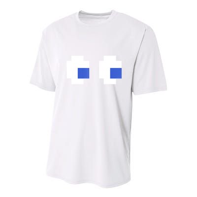 Retro Arcade Game Ghost Eyes 80s Halloween Group Costume Youth Performance Sprint T-Shirt