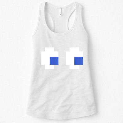 Retro Arcade Game Ghost Eyes 80s Halloween Group Costume Womens Tank Top