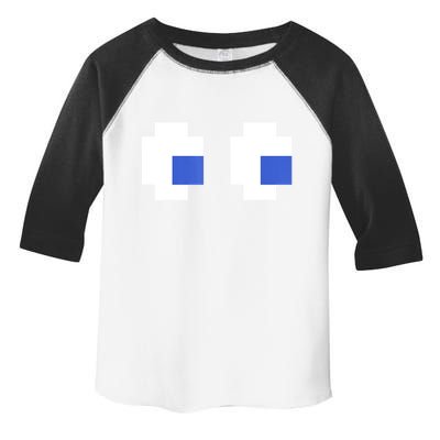 Retro Arcade Game Ghost Eyes 80s Halloween Group Costume Toddler Fine Jersey T-Shirt