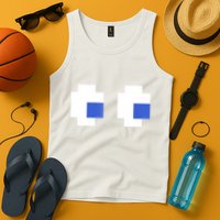 Retro Arcade Game Ghost Eyes 80s Halloween Group Costume Tank Top