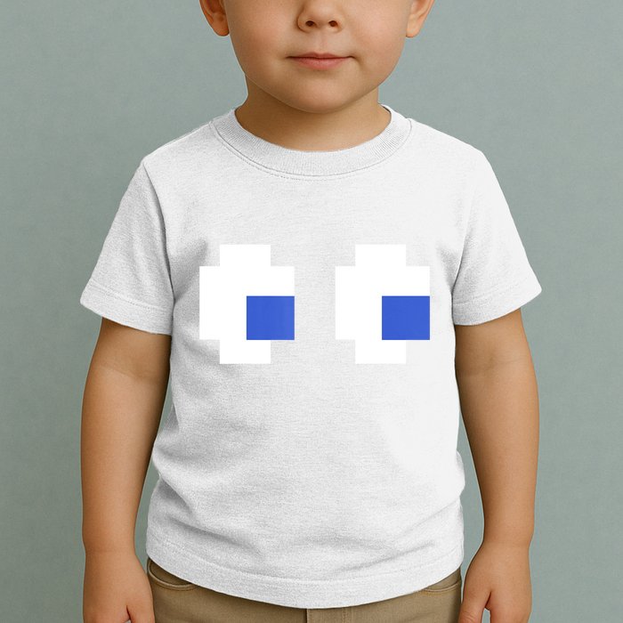 Retro Arcade Game Ghost Eyes 80s Halloween Group Costume Toddler T-Shirt