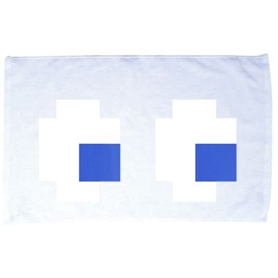 Retro Arcade Game Ghost Eyes 80s Halloween Group Costume Microfiber Hand Towel