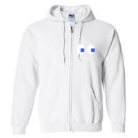Retro Arcade Game Ghost Eyes 80s Halloween Group Costume Full Zip Hoodie