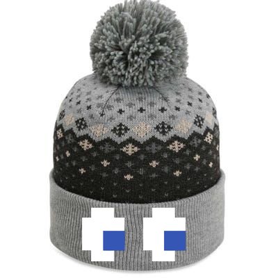 Retro Arcade Game Ghost Eyes 80s Halloween Group Costume The Baniff Cuffed Pom Beanie