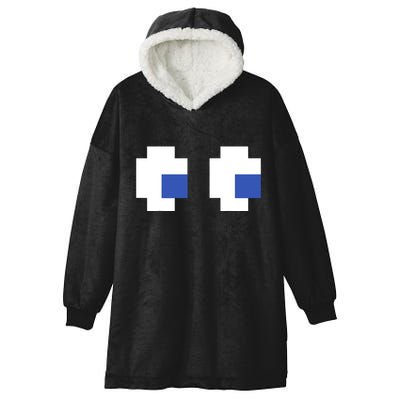 Retro Arcade Game Ghost Eyes 80s Halloween Group Costume Hooded Wearable Blanket
