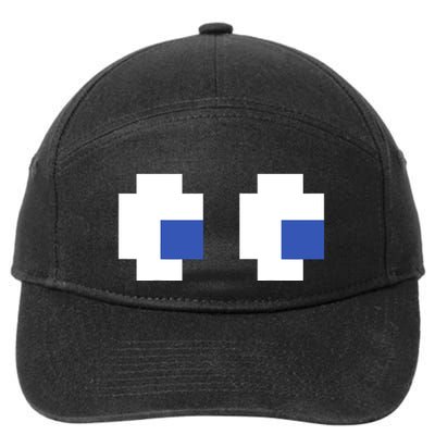 Retro Arcade Game Ghost Eyes 80s Halloween Group Costume 7-Panel Snapback Hat