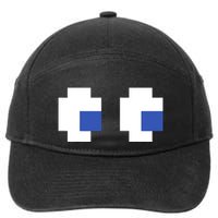 Retro Arcade Game Ghost Eyes 80s Halloween Group Costume 7-Panel Snapback Hat
