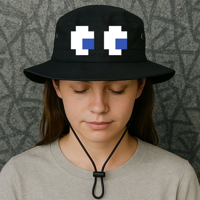 Retro Arcade Game Ghost Eyes 80s Halloween Group Costume Bucket Hat