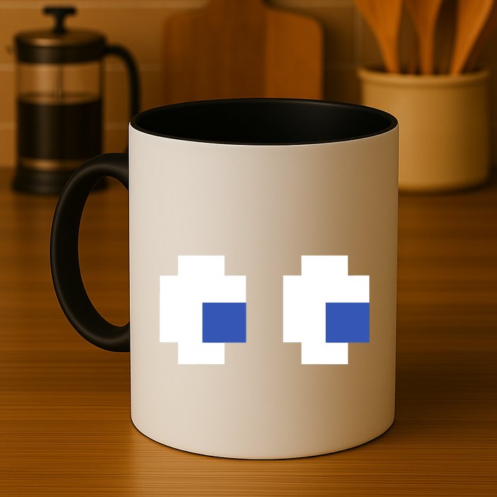 Retro Arcade Game Ghost Eyes 80s Halloween Group Costume Mug