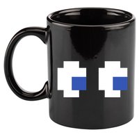Retro Arcade Game Ghost Eyes 80s Halloween Group Costume 11oz C Handle Ceramic Mug