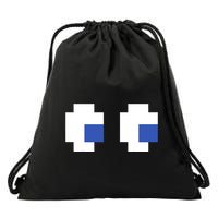 Retro Arcade Game Ghost Eyes 80s Halloween Group Costume Drawstring Bag