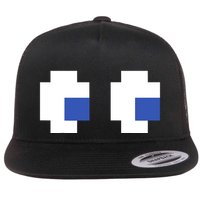 Retro Arcade Game Ghost Eyes 80s Halloween Group Costume Flatbill Hat