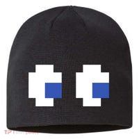 Retro Arcade Game Ghost Eyes 80s Halloween Group Costume Sustainable Beanie