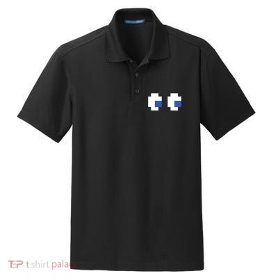 Retro Arcade Game Ghost Eyes 80s Halloween Group Costume Dry Zone Grid Polo