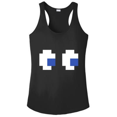 Retro Arcade Game Ghost Eyes 80s Halloween Group Costume Ladies PosiCharge Competitor Racerback Tank