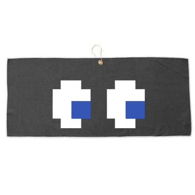 Retro Arcade Game Ghost Eyes 80s Halloween Group Costume Large Microfiber Waffle Golf Towel