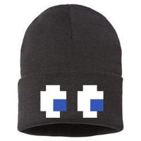 Retro Arcade Game Ghost Eyes 80s Halloween Group Costume Sustainable Knit Beanie