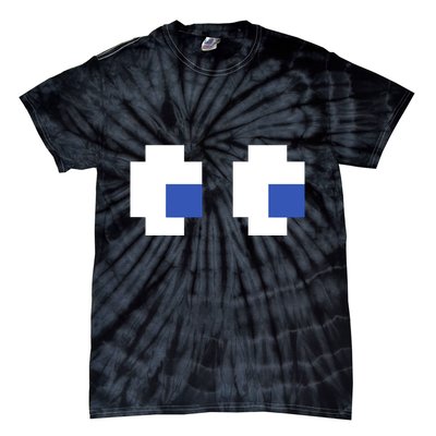 Retro Arcade Game Ghost Eyes 80s Halloween Group Costume Tie-Dye T-Shirt