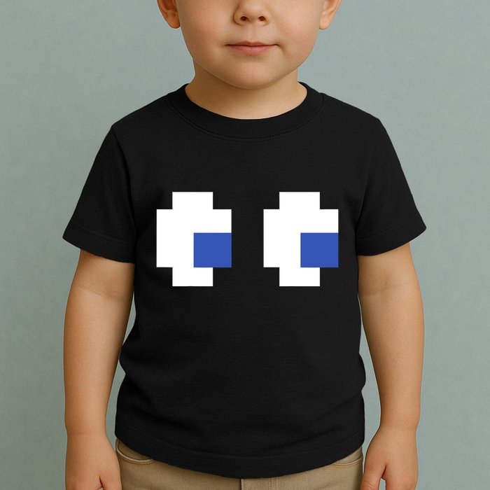 Retro Arcade Game Ghost Eyes 80s Halloween Group Costume Toddler T-Shirt