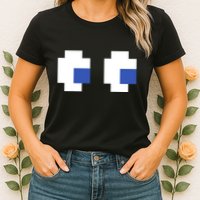 Retro Arcade Game Ghost Eyes 80s Halloween Group Costume Womens T-Shirt