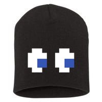 Retro Arcade Game Ghost Eyes 80s Halloween Group Costume Short Acrylic Beanie