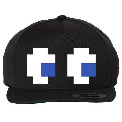 Retro Arcade Game Ghost Eyes 80s Halloween Group Costume Wool Snapback Cap